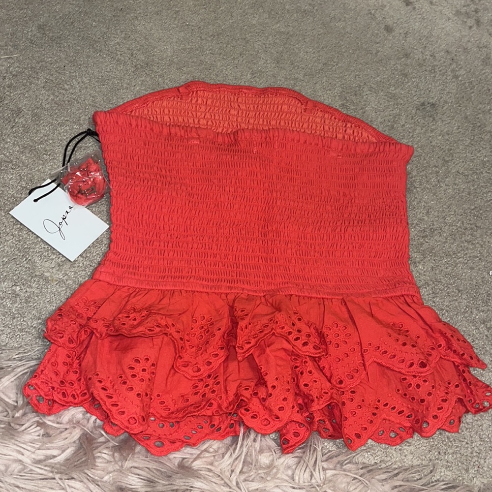 Red Ruffled Top. - Picture 2 of 5